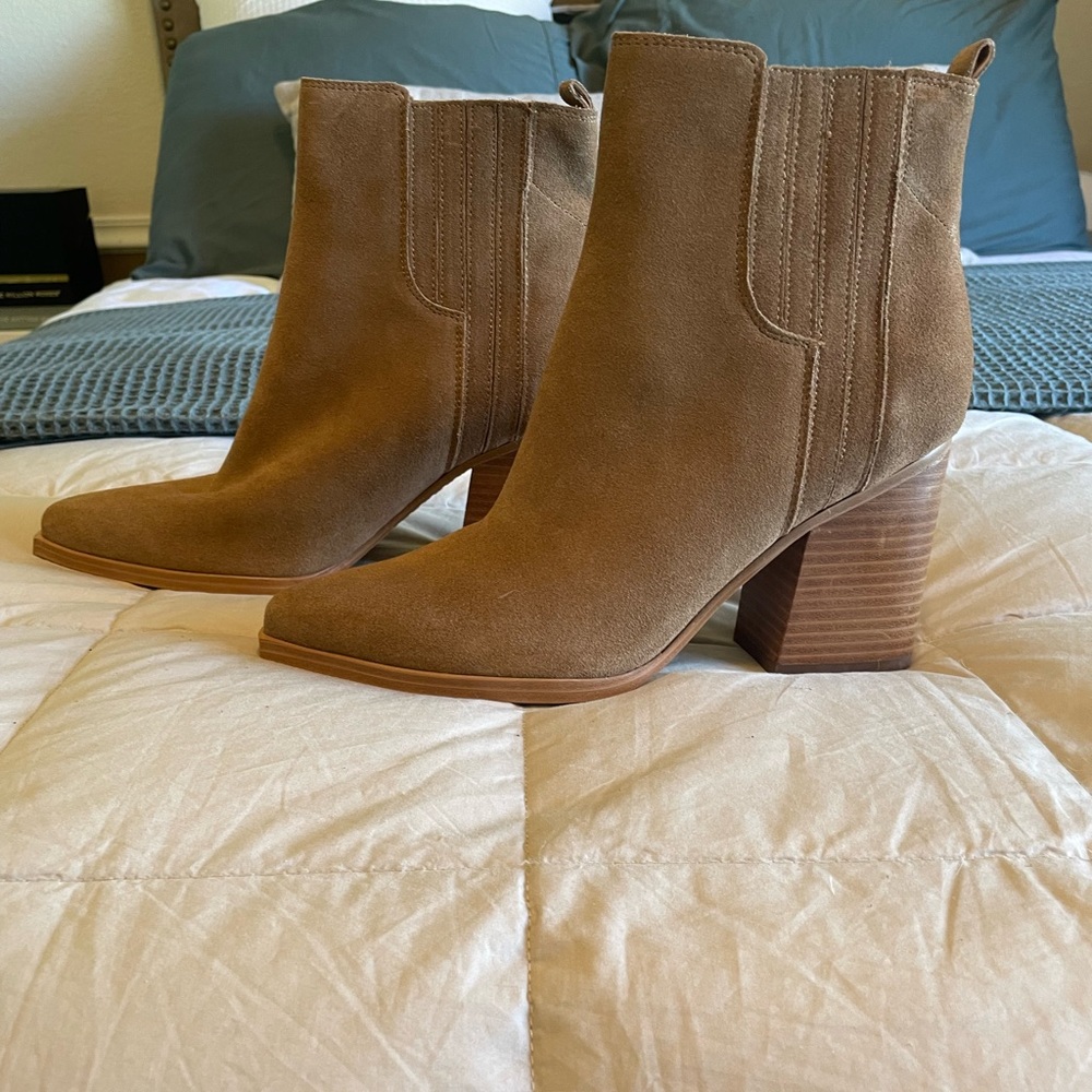Marc Fisher Tan Ankle Boots